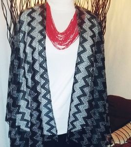 Couture knit shawl.